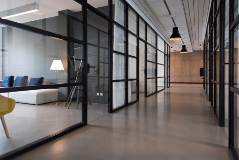A Hallway in an Elegant Office